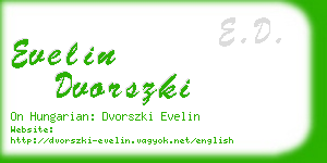 evelin dvorszki business card